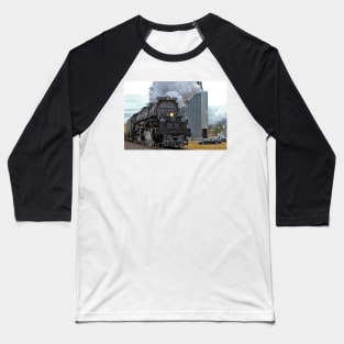 Big Boy Steam Train Leaving Ellsworth Kansas USA Baseball T-Shirt